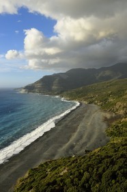 France, Haute-Corse (2B), Nonza, la plage