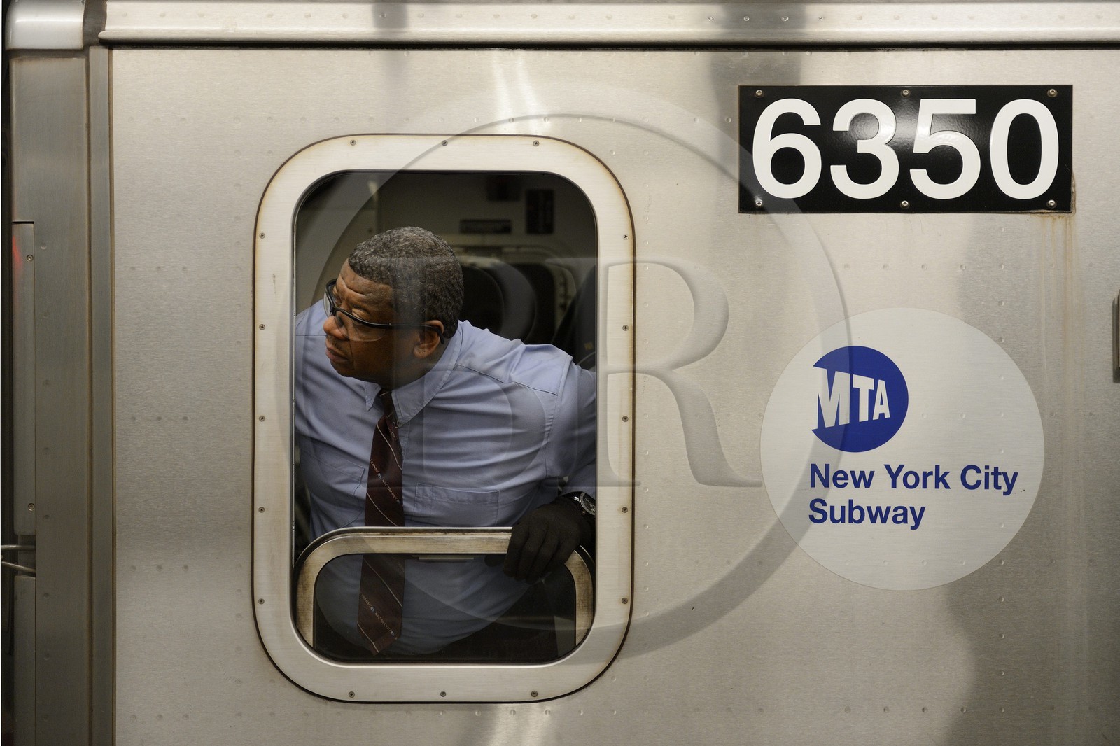 Etats-Unis, New York, Manhattan, cabine du controleur du metro