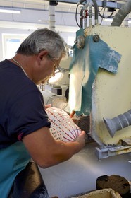 France, Moselle, Saint-Louis-les-Bitche, the Cristallerie Saint-Louis (Saint-Louis crystal glass manufacturer),  cutting and engraving workshops