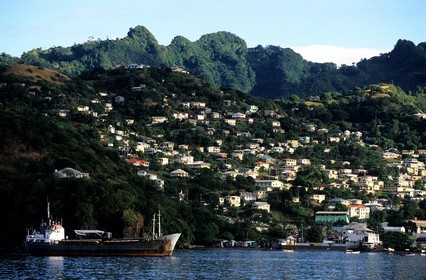 Caraïbes, Saint-Vincent et les Grenadines, île de Saint Vincent, la capitale Kingstown