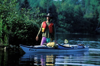 Canada, province de Québec, Réserve faunique de la Vérendrye, pause le long de la rivière Outaouais