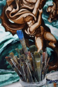 France, Val-de-Marne, Yvry-sur-Seine, Workshop of Fred Kleinberg, work for the exhibition Odyssée (Odyssey)