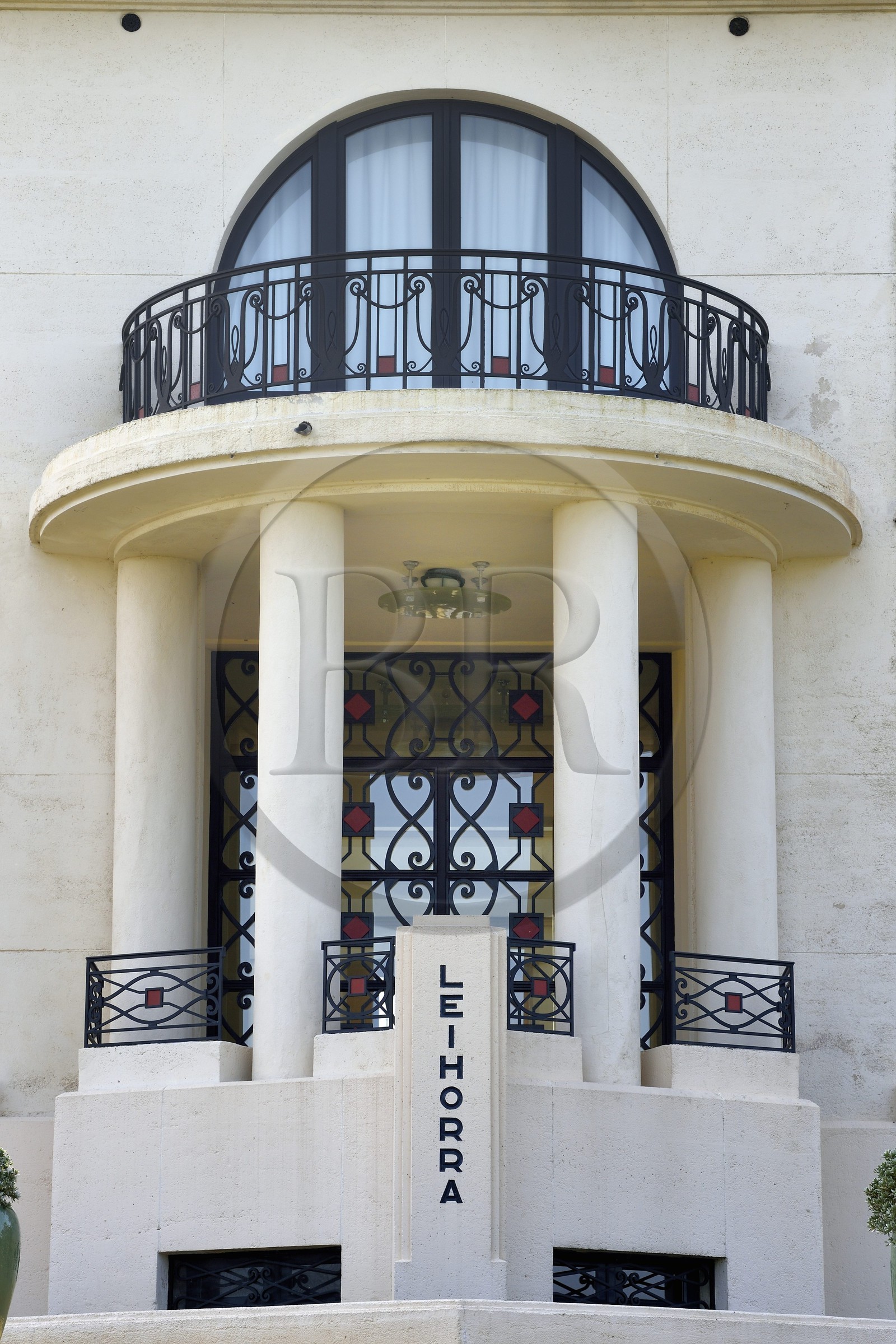 France, Pyrenees Atlantiques, Basque Country coast, Ciboure, the Villa Art Deco Leihorra by architect Joseph Hiriart 1926