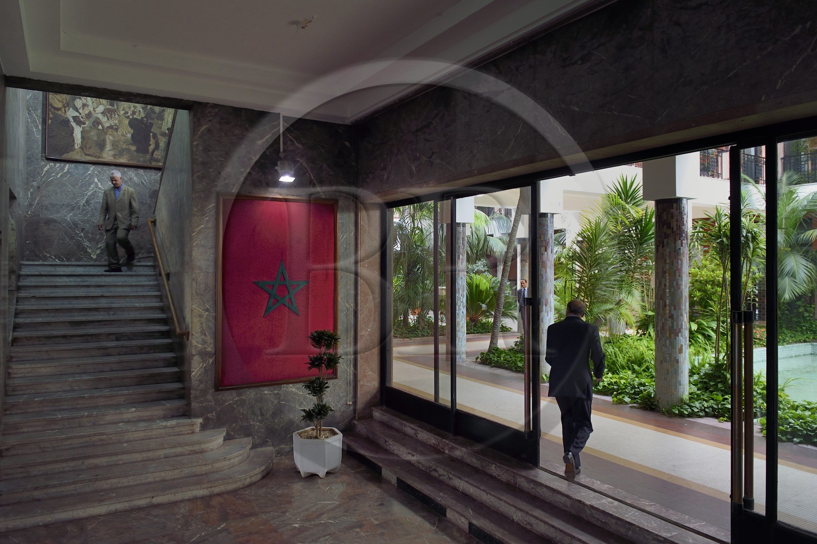 Maroc, Casablanca, la Wilaya du Grand Casablanca (ex Hotel de Ville) place Mohammed V, construit entre 1928 et 1936 par l'architecte Marius Boyer