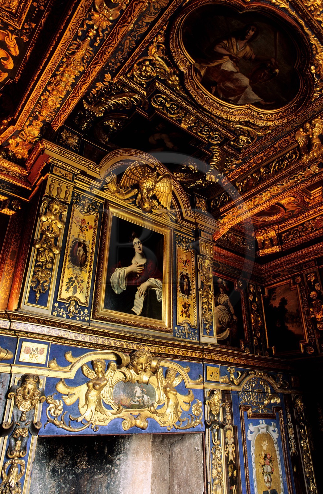 France, Saone et Loire, Mâconnais, castle of Cormartin, meditation room from the marquis d'huxelles