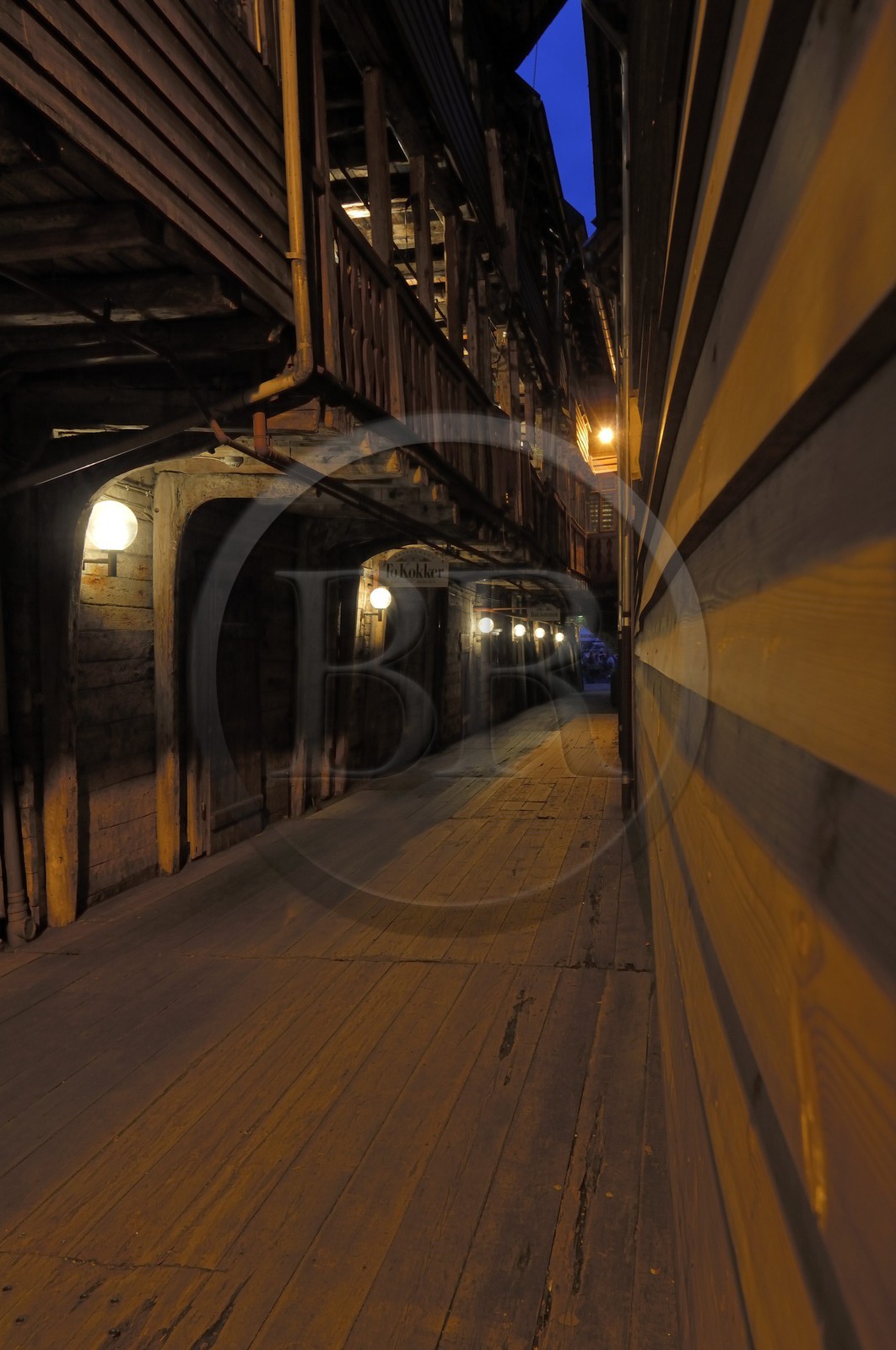 Norvège, comté de Hordaland, Bergen, maisons en bois du quartier de Bryggen, classé Patrimoine Mondial de l'UNESCO, ancien comptoir de la ligue hanséatique (la Hanse)