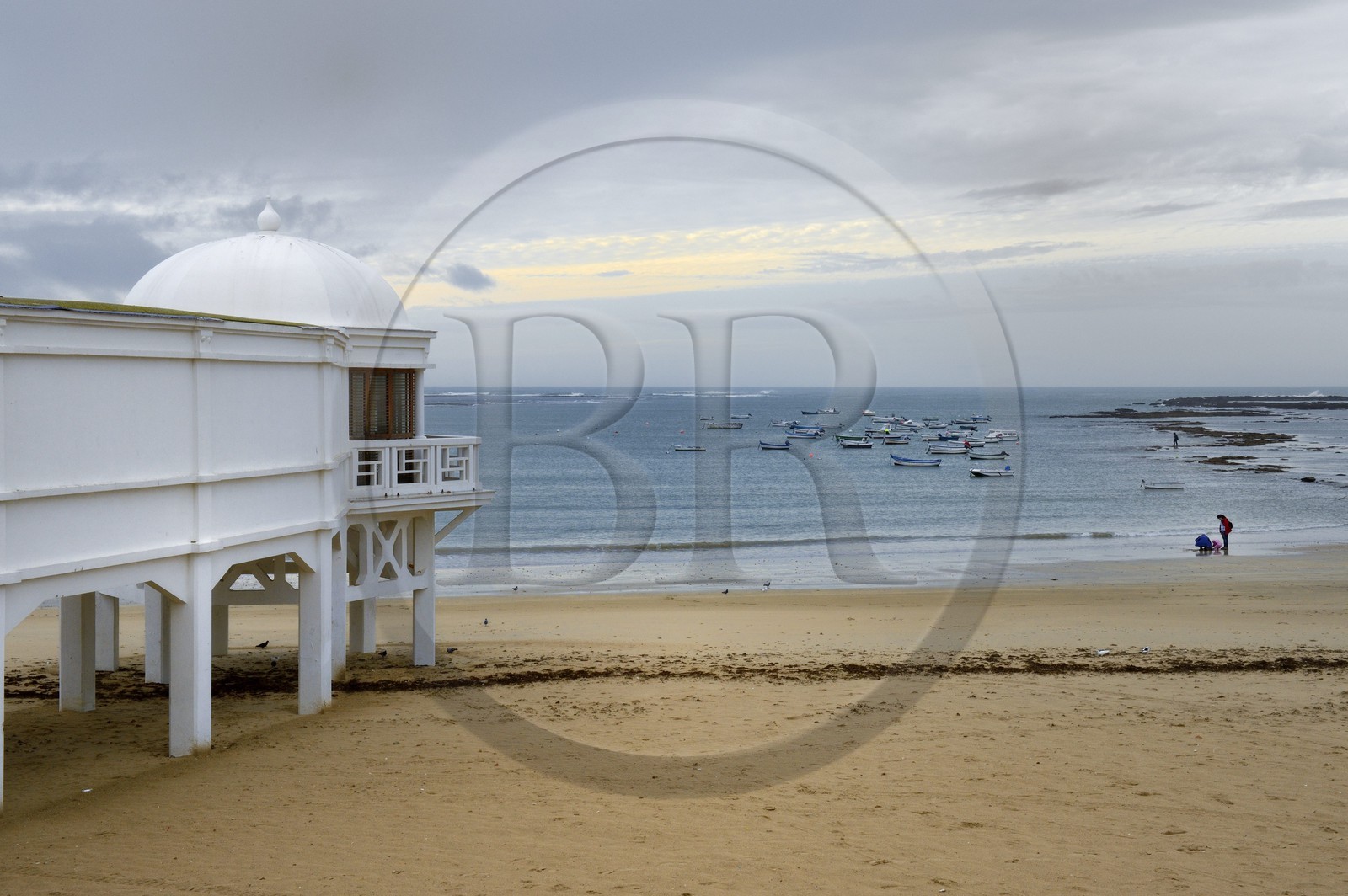 Espagne, Andalousie, Cadix (Cadiz),  la plage La Caleta