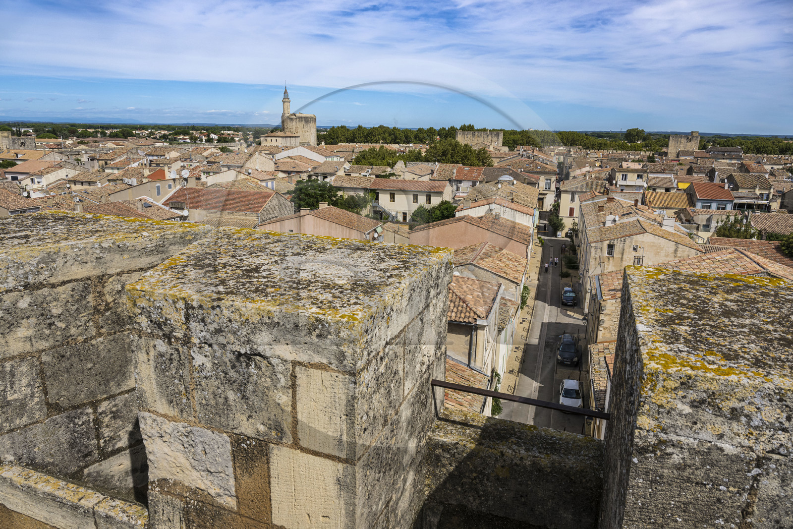 France, Gard, Aigues Mortes, the old town from the ramparts