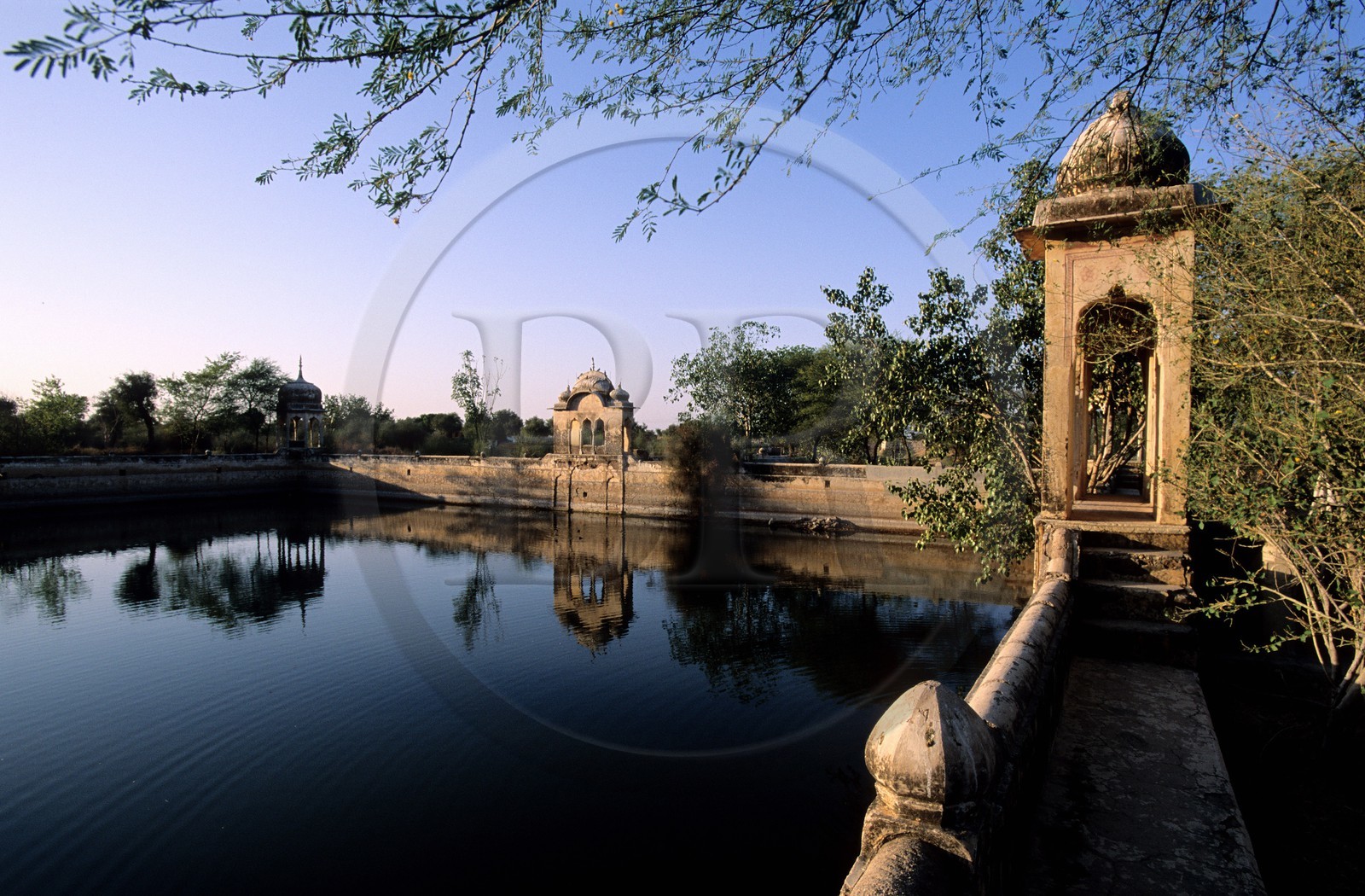India, Rajasthan State, Shekhawati District, Jhunjhunu city, Ajit Sagar, an artificial lake