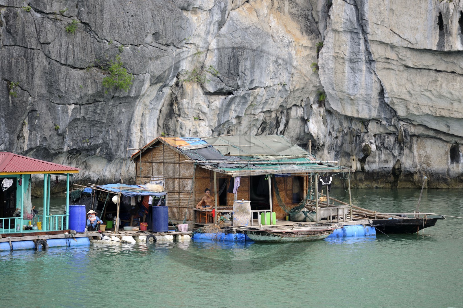 Vietnam, Quang Ninh Province, Halong Bay, listed as World Heritage by UNESCO, fishing floating village of Vong Vieng
