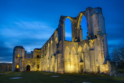 France, Vendée (85), Parc Interrégional du Marais Poitevin labellisé Grand Site de France, Maillezais, vestiges de l'abbaye Saint-Pierre de Maillezais