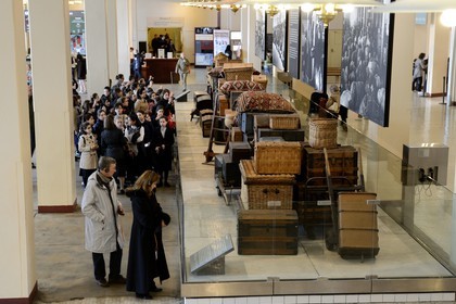 Etats-Unis, New York, Ellis Island, musée national de l'histoire de l'Immigration dans les anciens batiments du centre de réception des immigrés à New York, salle d'arrivée