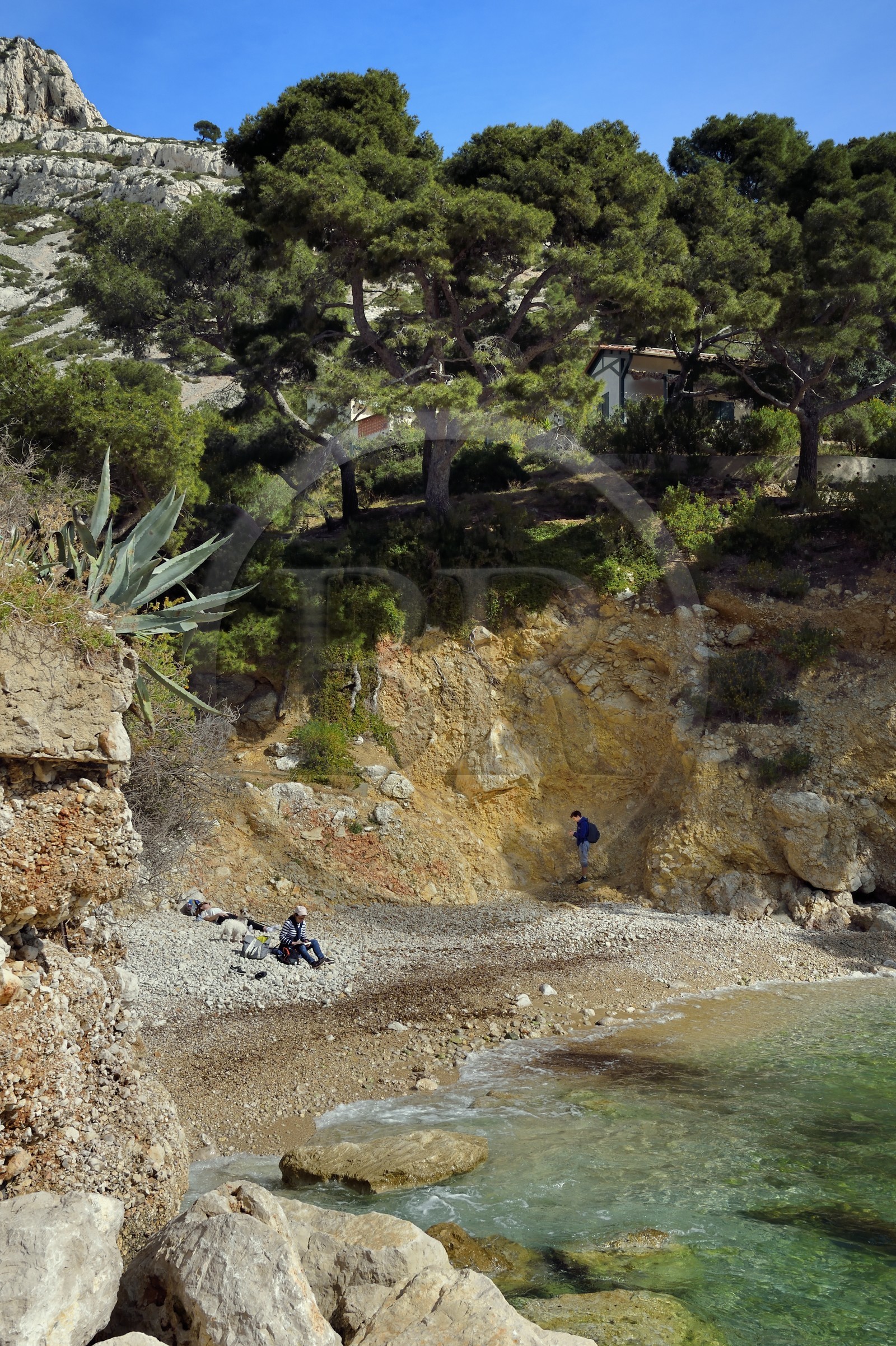 France, Bouches-du-Rhône (13), Marseille, Parc national des Calanques, Calanque de Sormiou