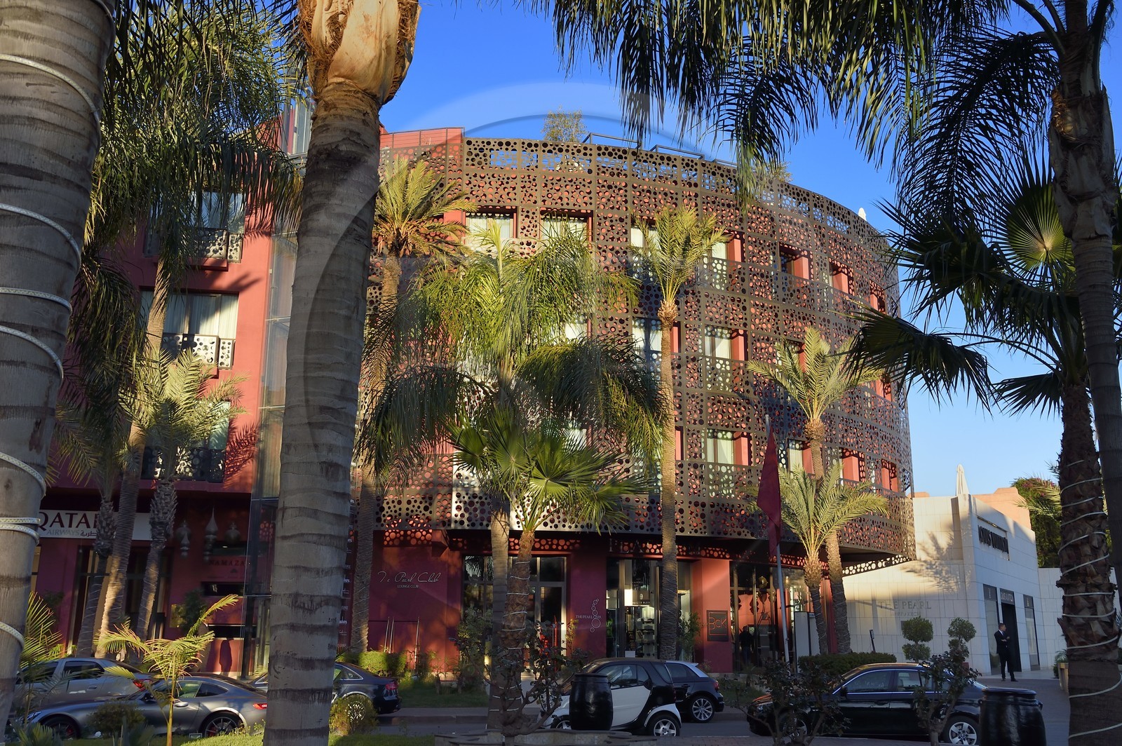 Maroc, Haut-Atlas, Marrakech, ville impériale, quartier Hivernage, immeuble du Pearl Marrakech