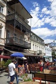Géorgie, Tbilissi, vieille ville, restaurant dans la rue Erekle II