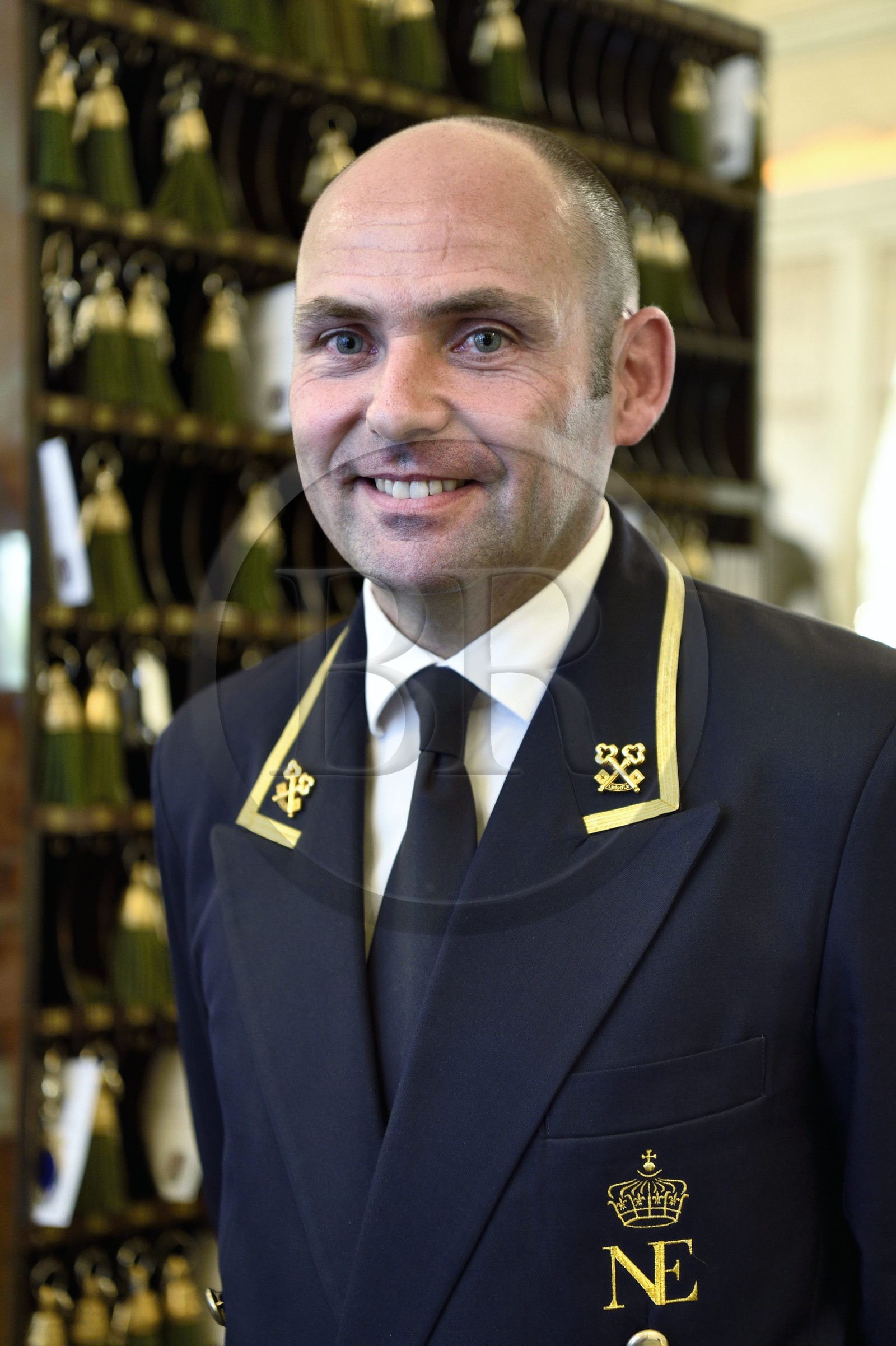 France, Pyrénées-Atlantiques (64), Pays-Basque, Biarritz, Hotel du Palais, le chef concierge et Clefs d'Or Olivier Pasquet