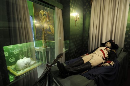 Italie, province de Verone, Arcole, le Museo Napoleonico abrite les collections d'un passionné de l'épopée napoléonienne Gustavo Alberto Antonelli, reconstitution de la chambre mortuaire de l'Empereur