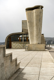 France, Bouches-du-Rhône (13), Marseille, oeuvre architecturale de Le Corbusier, classée Patrimoine Mondial de l'UNESCO, la Cité Radieuse par l'architecte Le Corbusier, toit-terrasse