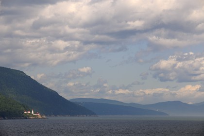 Canada, province de Québec, région du Manicouagan, phare du Cap Saumon sur le Saint Laurent