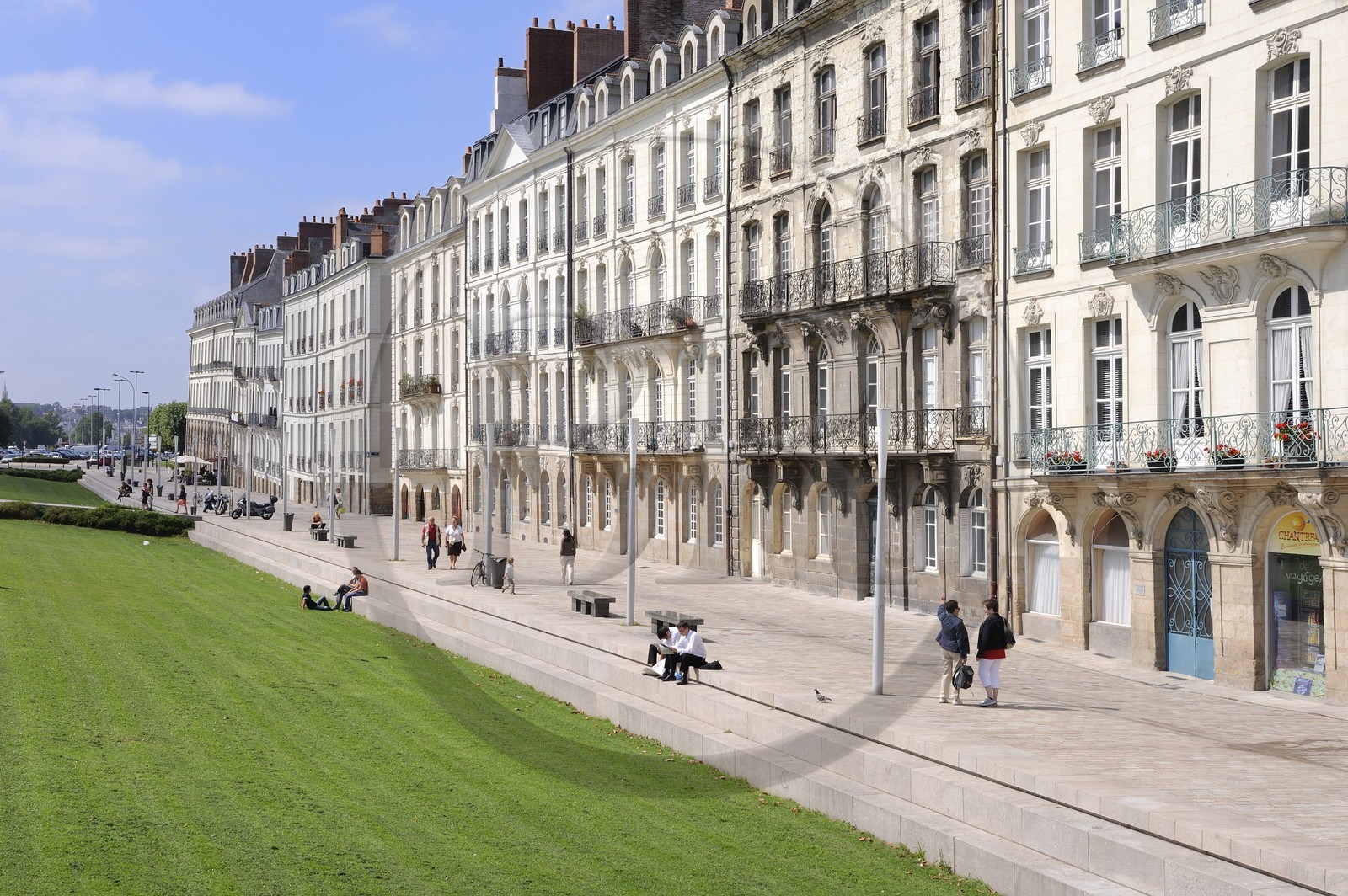 France, Loire-Atlantique (44), Nantes, maisons d'armateurs quai Turenne sur l'ancienne Ile Feydeau