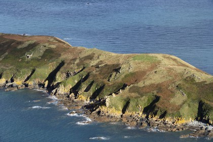 France, Côtes-d'Armor (22), Perros-Guirec, Ile Tomé (vue aérienne)