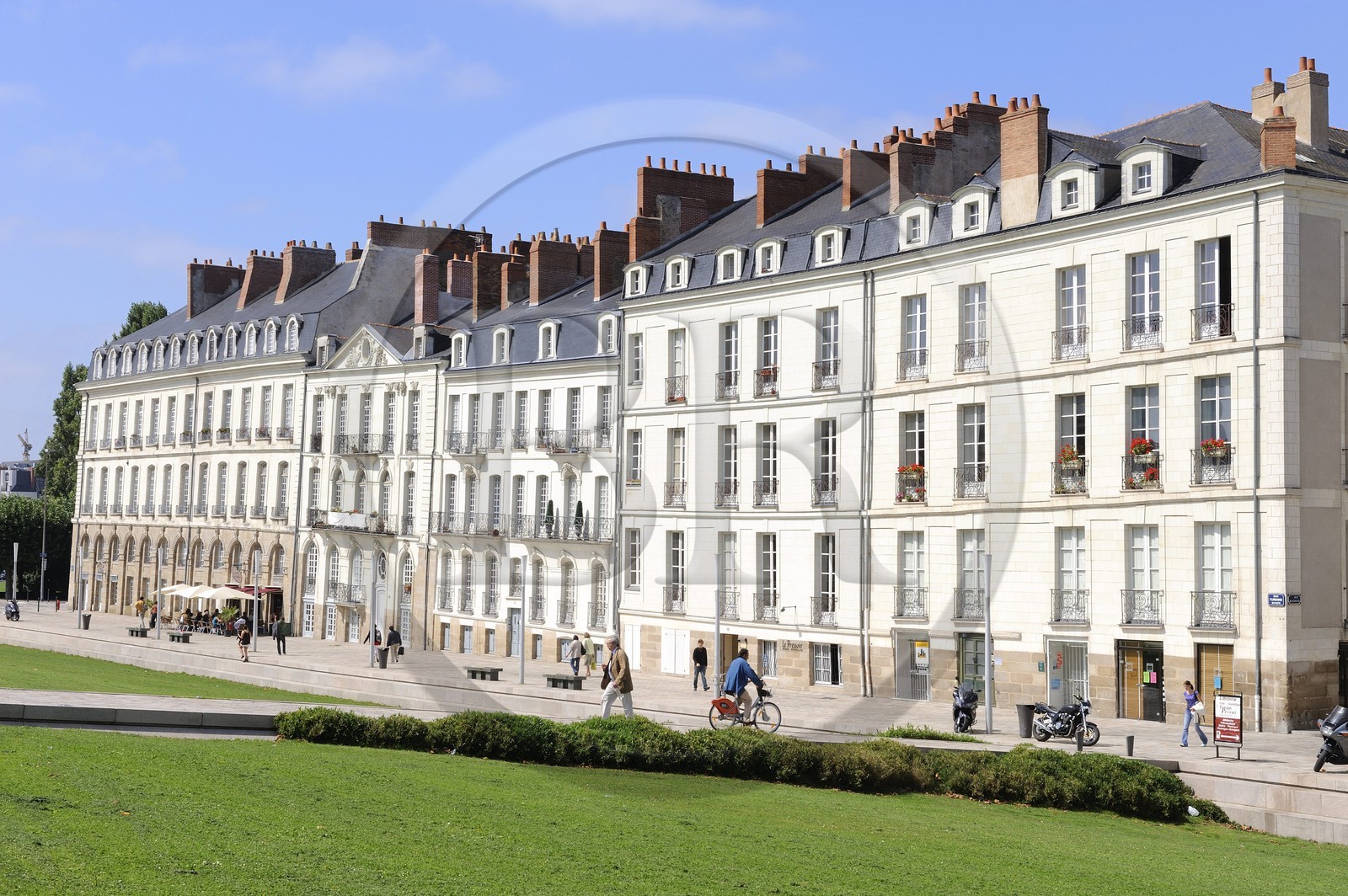 France, Loire-Atlantique (44), Nantes, maisons d'armateurs quai Turenne sur l'ancienne Ile Feydeau
