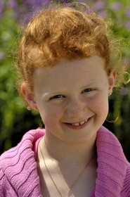 Republic of Ireland, County Galway, Aran Islands, Inishmore, redhead girl living on the island