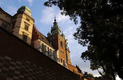 Pologne, Cracovie, vieille ville (Stare Miasto), la Cathédrale dans l'enceinte du chateau royal sur la colline de Wawel