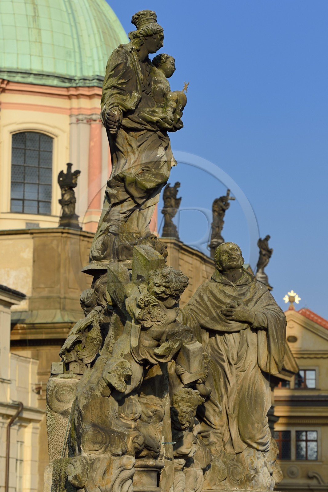 Czech Republic, Prague, historical centre listed as World Heritage by UNESCO, statue on Charles Bridge (Karluv Most)
