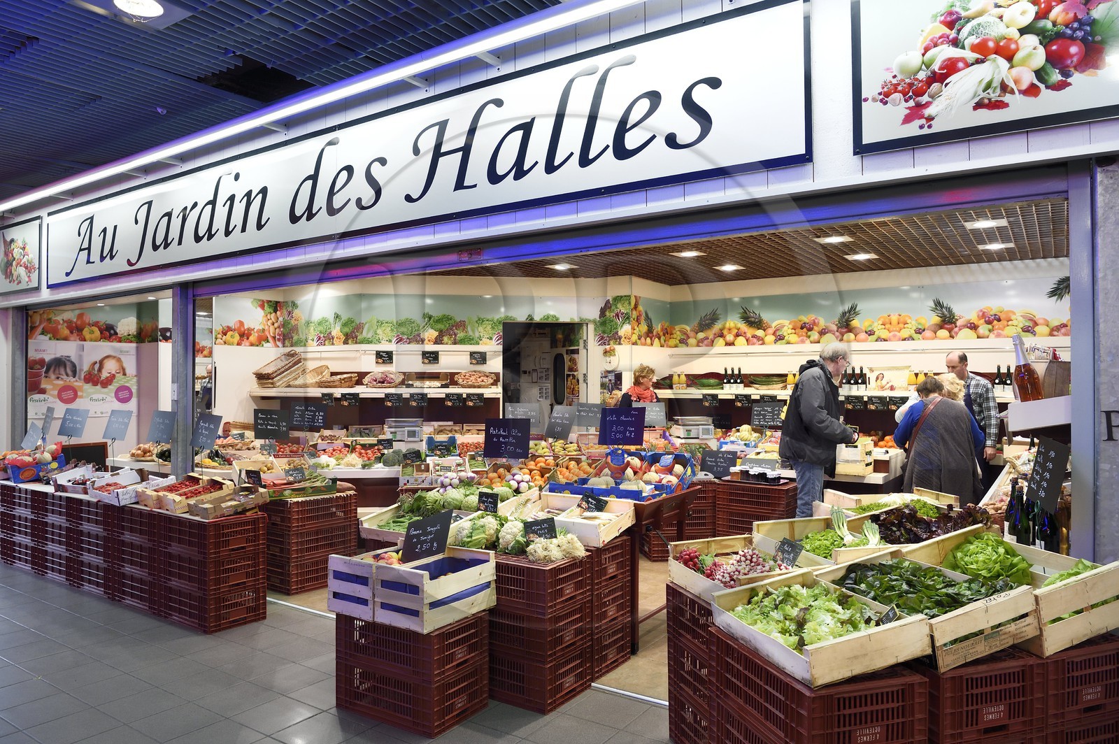 France, Seine-Maritime (76), Le Havre, Centre-ville du Havre reconstruit par Auguste Perret classé Patrimoine Mondial de l'UNESCO, les halles centrales