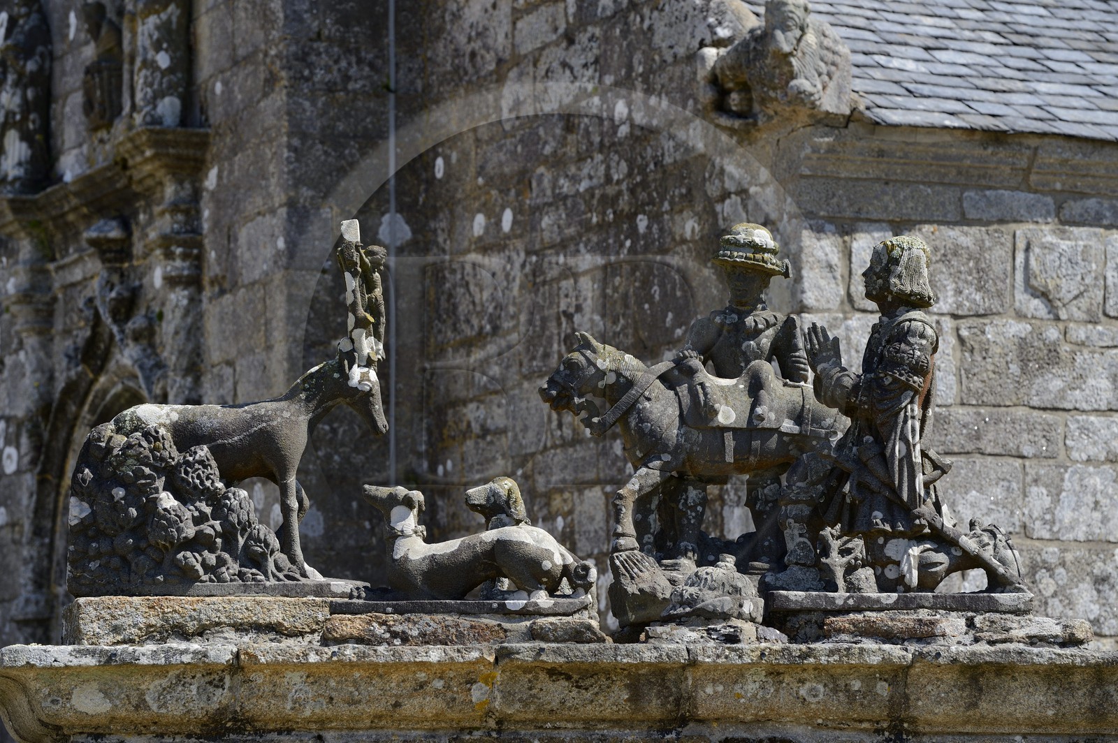 France, Finistère (29), Cast, La Chasse de saint Hubert représentant Jehan le Gentil de Barvédel