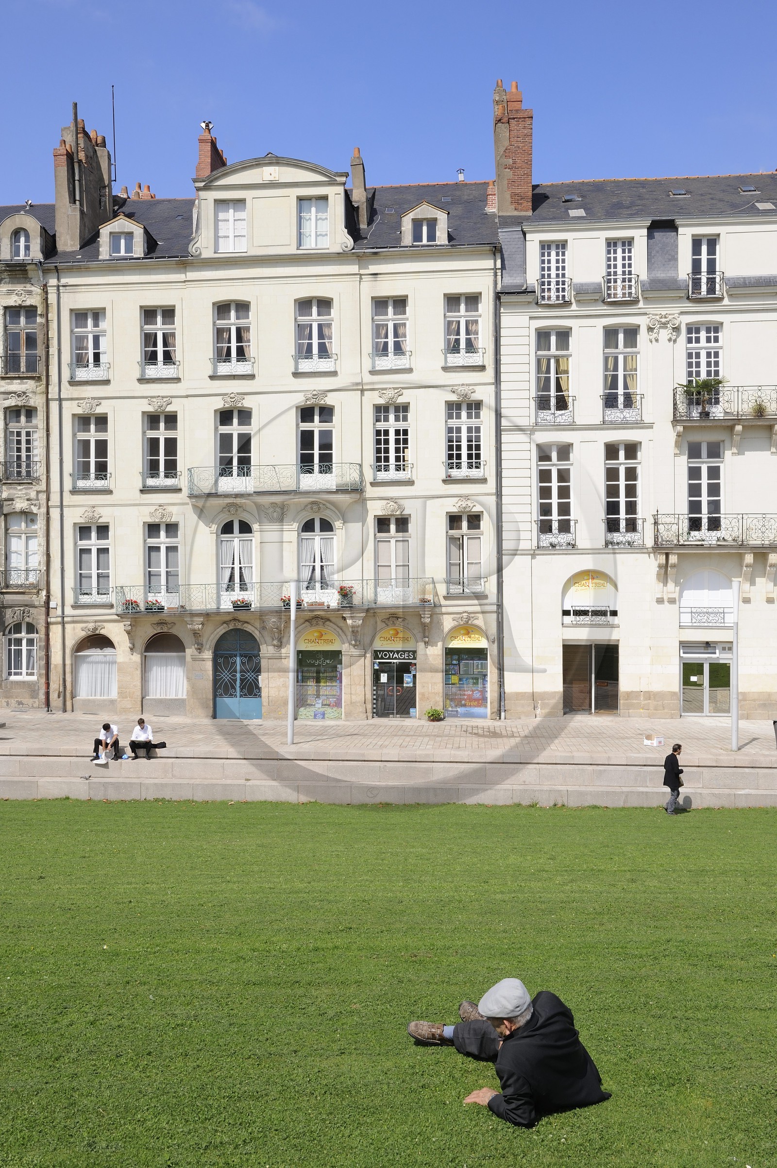 France, Loire-Atlantique (44), Nantes, maisons d'armateurs quai Turenne sur l'ancienne Ile Feydeau