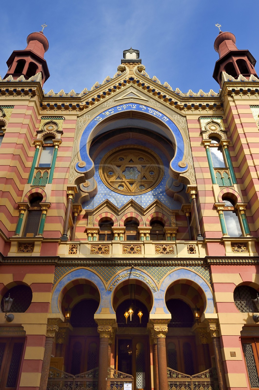 Czech Republic, Prague, Nove Mesto, Jubilee Synagogue or Synagogue of Jerusalem designed in mozarabic style