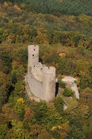 France, Bas Rhin, Barr, Haut Andlau Castle (aerial view)