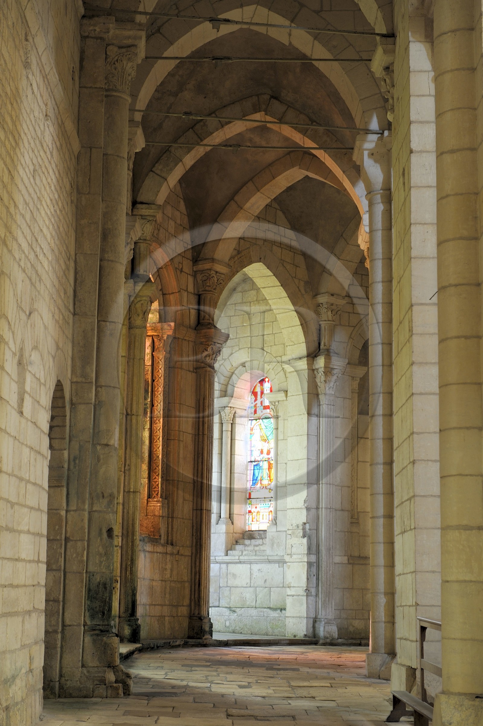 France, Nièvre (58), La Charité-sur-Loire, église prieuriale Notre-Dame, déambulatoire