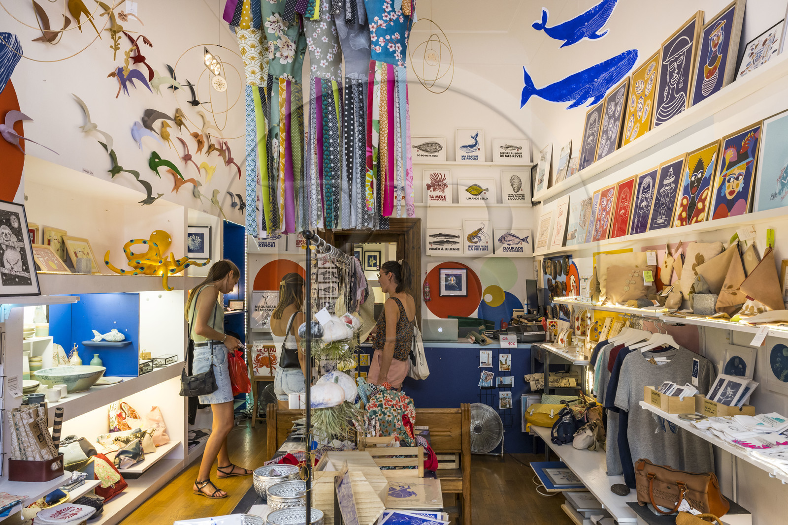 France, Herault, Sete, Twenty Uno, designer boutique rue Alsace Lorraine