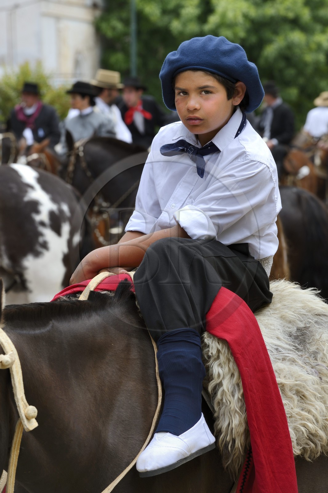 Argentine, province de Buenos Aires, San Antonio de Areco, jeune gaucho à la fête du Jour de la Tradition (Dia de la Tradicion)