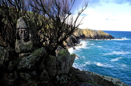 France, Ille-et-Vilaine (35), Rotheneuf, les rochers sculptés de l' abbé Fouré (entre 1870 et 1900)