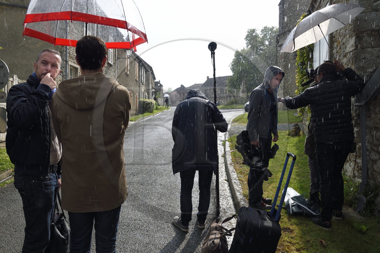 France, Yvelines (78), Montchauvet, tournage pour la télévision du Village Préféré des Français avec Stéphane Bern