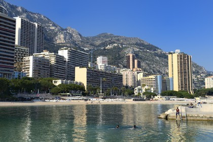 Principauté de Monaco, Monaco, Monte Carlo, plage de Larvotto