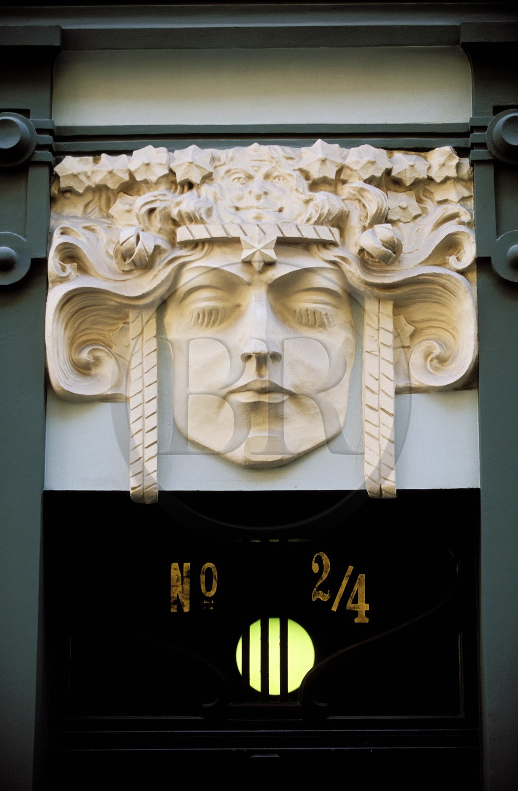 Lettonie (Pays Baltes), Riga, décor Art Nouveau d'une maison