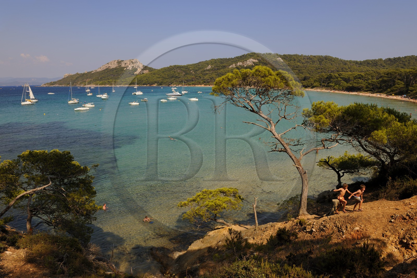 France, Var (83), Iles d'Hyères, parc national de Port-Cros, île de Porquerolles, la Plage Notre Dame
