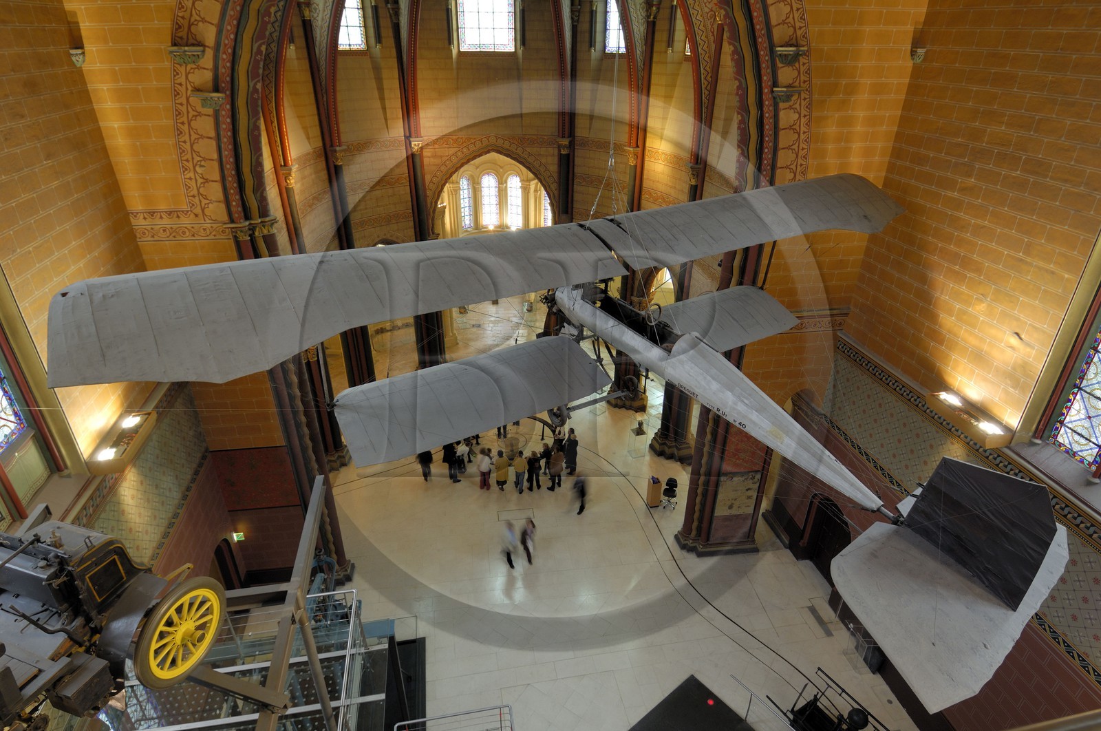France, Paris (75), musée des Arts et Métiers dans l'église Saint-Martin des Champs, Avion biplan Breguet, 1911