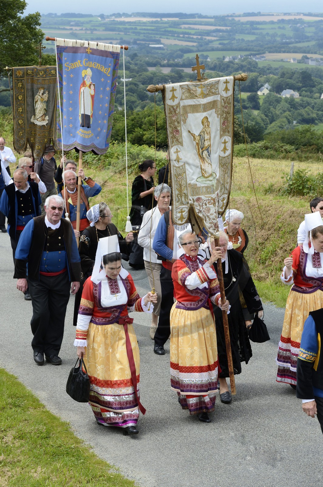 France, Finistère (29), Locronan, procession de la petite Troménie