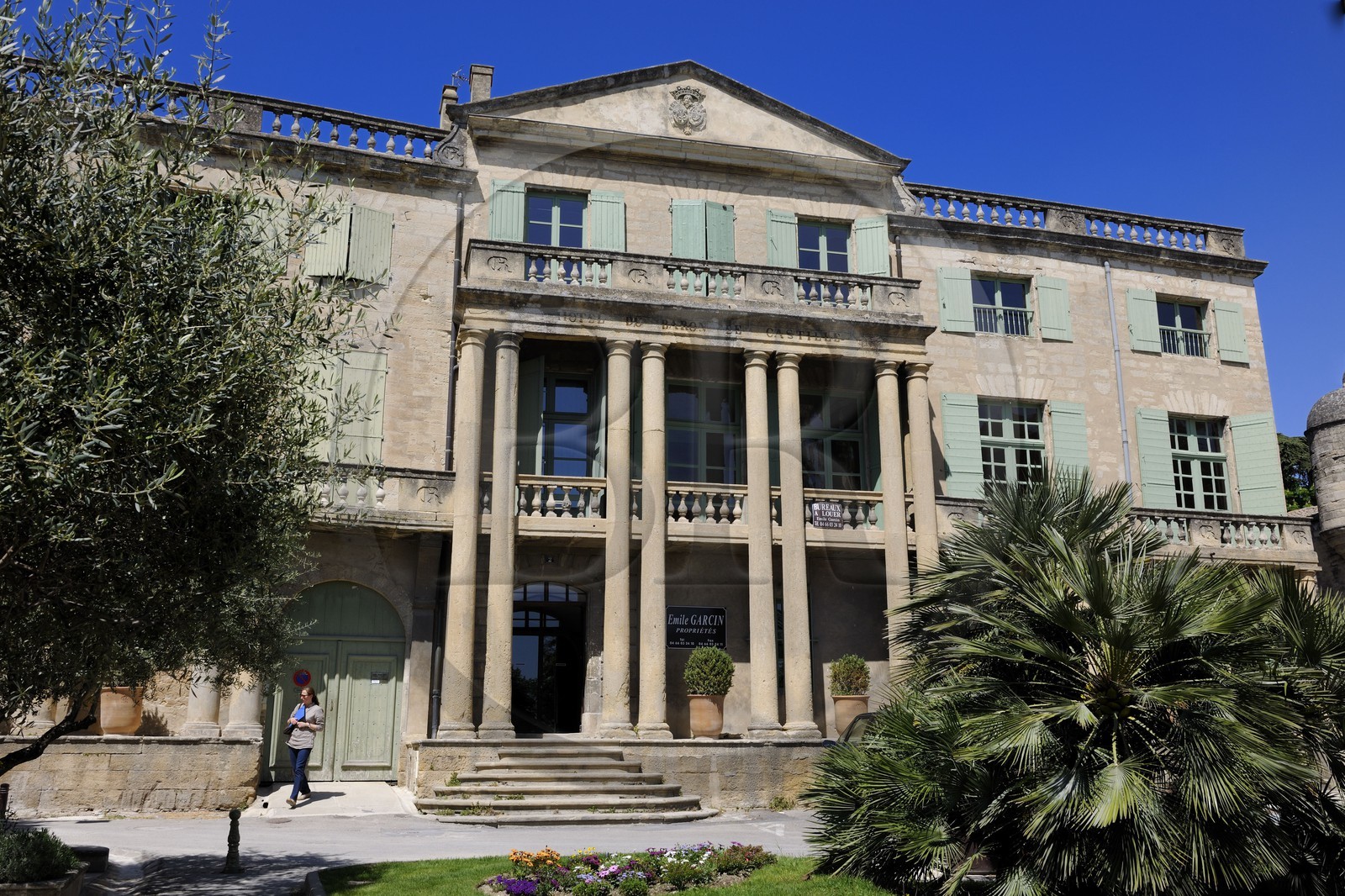 France, Gard (30), Uzès, hôtel particulier place de l'Evêché