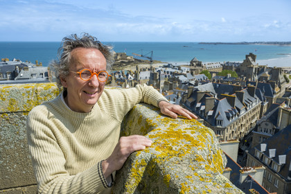 France, Ille et Vilaine, Cote d'Emeraude (Emerald Coast), Saint Malo, Saint-Vincent Cathedral of Saint-Malo, the Saint-Malo historian Olivier Chereil de la Rivière, owner of the Magon private mansion, an authentic 18th century corsair residence