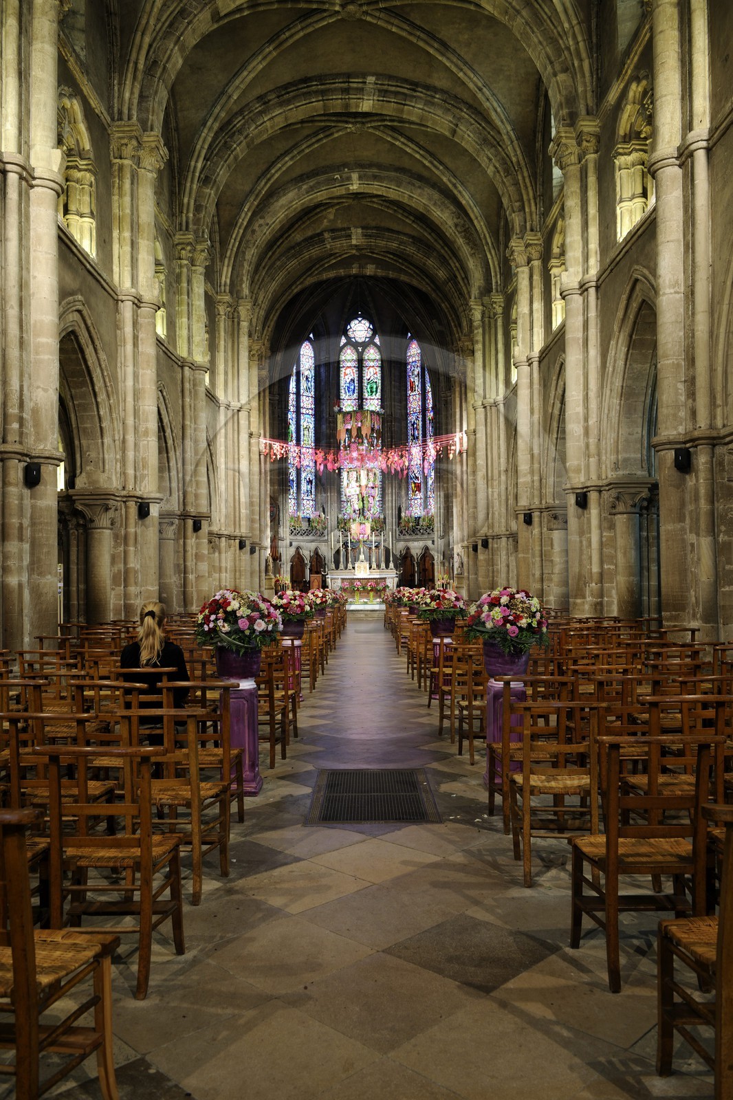 France, Vosges (88), Epinal, la basilique Saint-Maurice