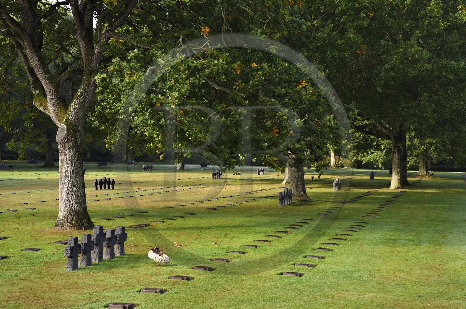 France, Calvados (14), La Cambe, Cimetière militaire allemand de la deuxième guerre mondiale