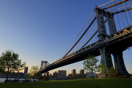 Etats-Unis, New York, Brooklyn, quartier Dumbo, le pont de Manhattan