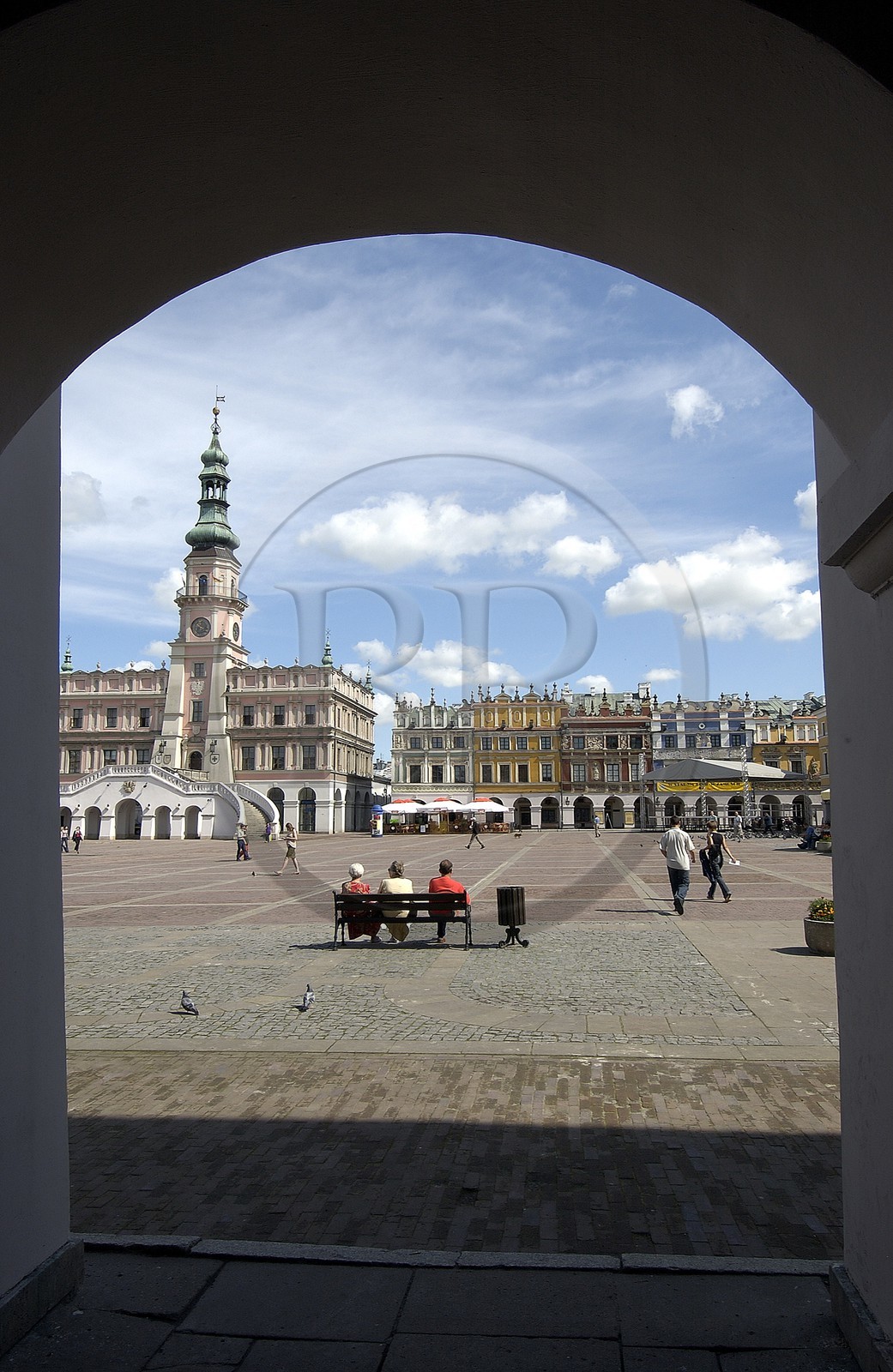 Poland, Lublin district, Renaissance city of Zamosc (Unesco World Heritage Site), the town hall on Market Square